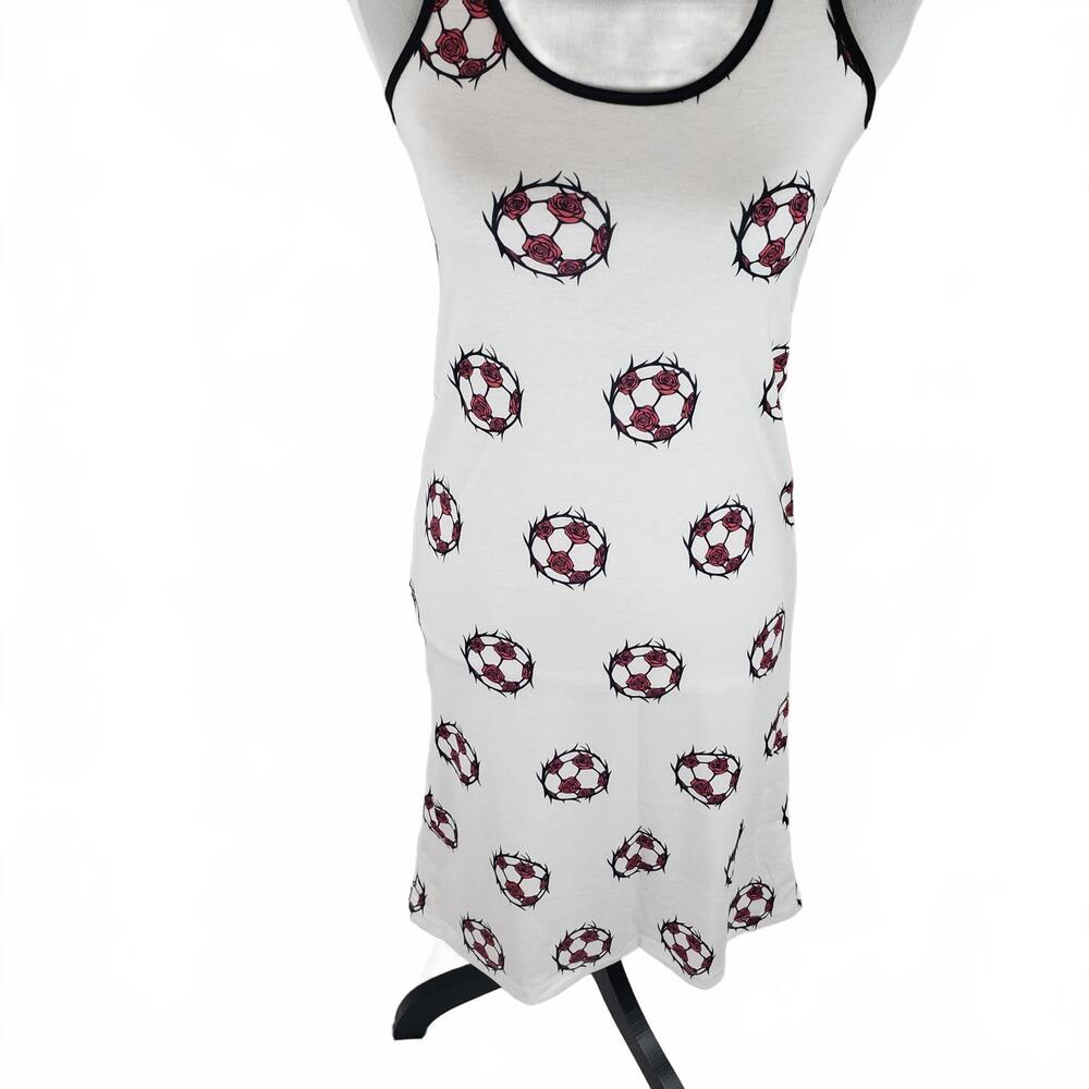 Fun Soccer Print Sleeveless Dress OOAK NEW Rose and Thorns - Picture 2 of 5